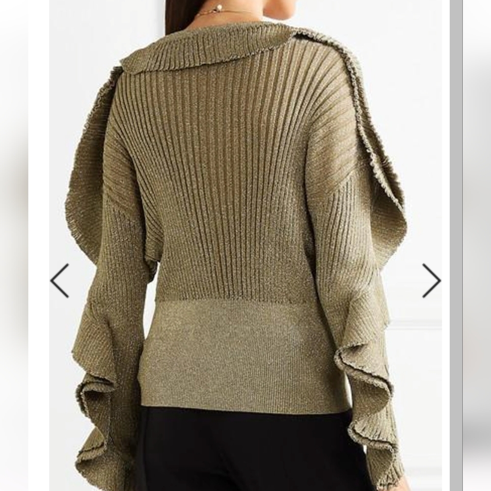 CHLOE metallic knit ribbed sweater - Picture 2 of 4